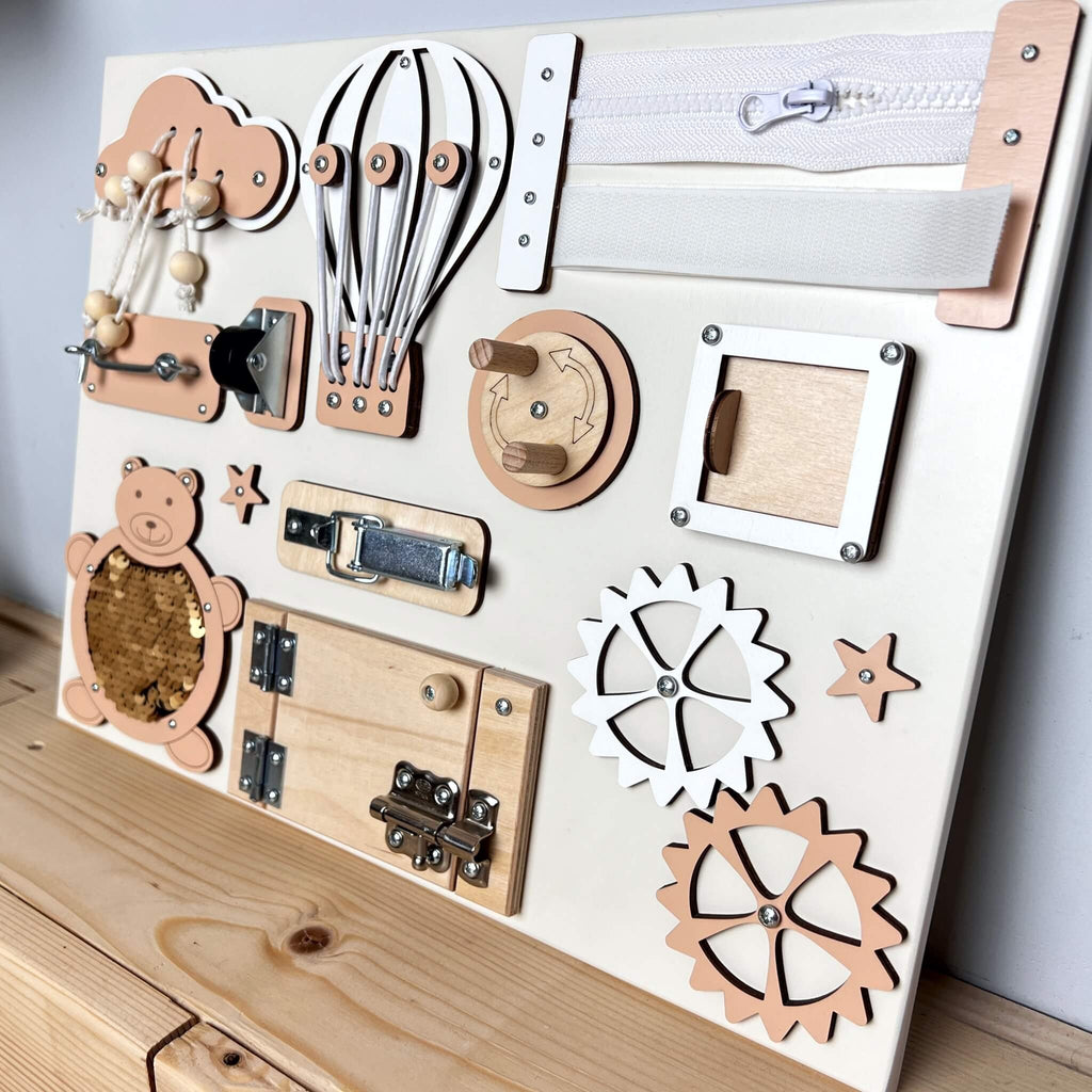 Extra small busy board with doors (30×40 cm)