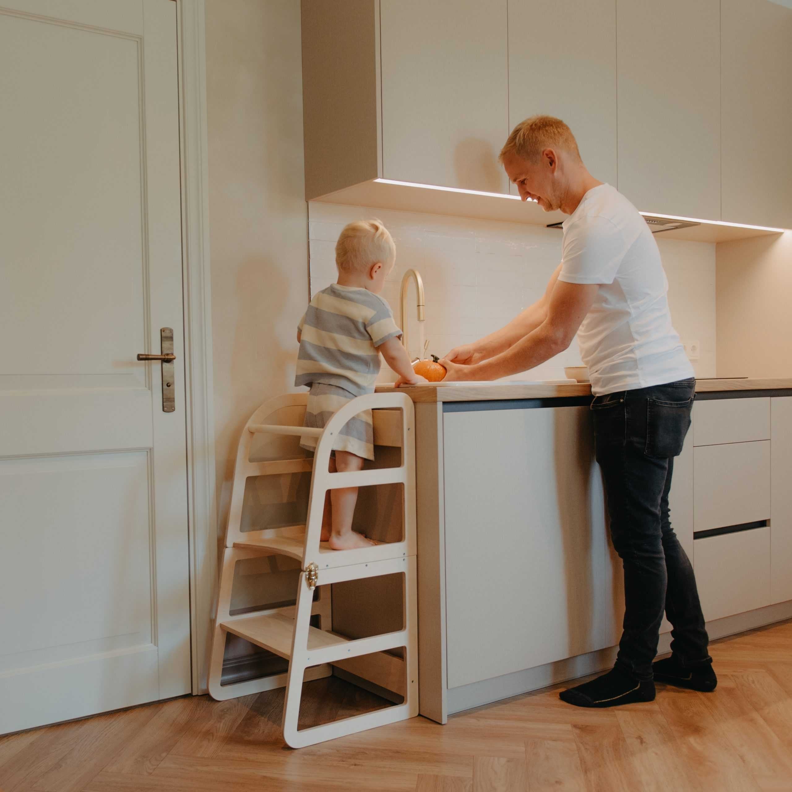 Transformable Kitchen Tower, Convertible 2-in-1