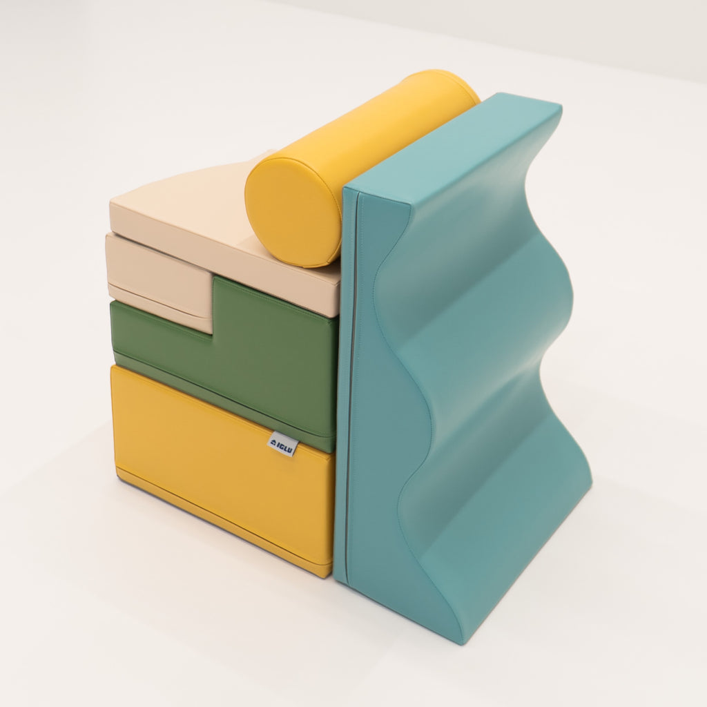 Soft Play 6 Foam Block Set - Pastel Turquoise Explorer