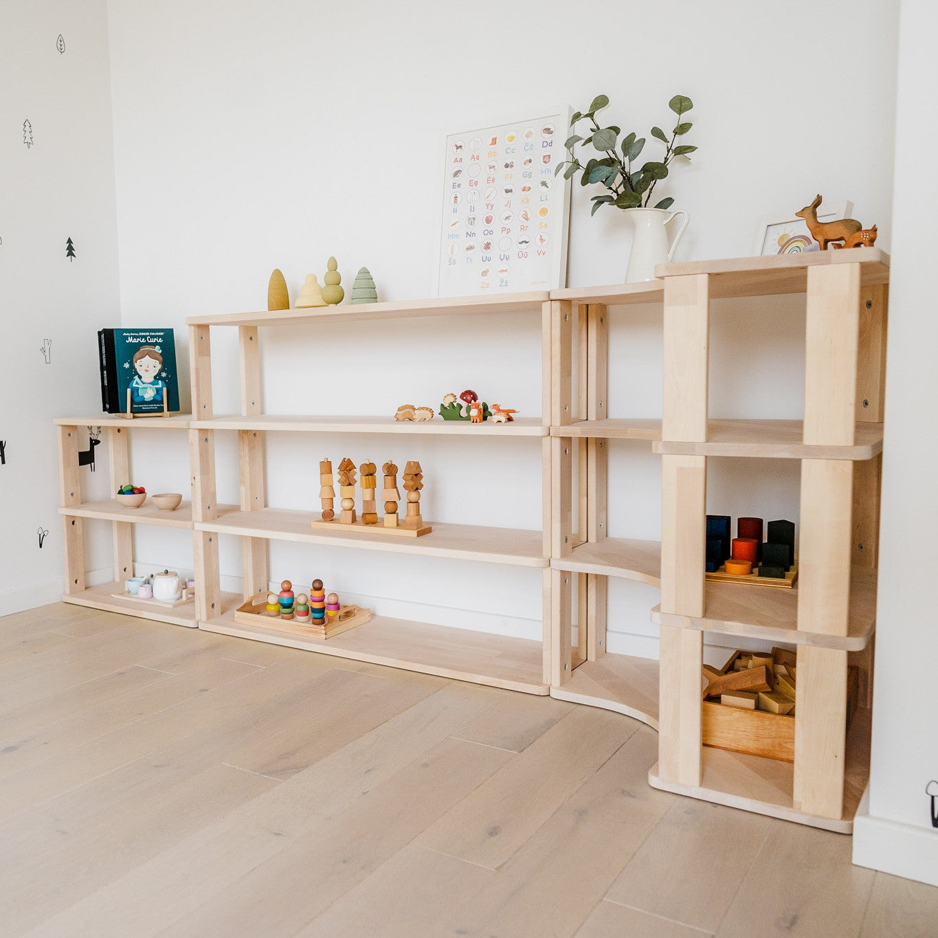 Modular Montessori Shelf Straight Mini - 3 Shelves