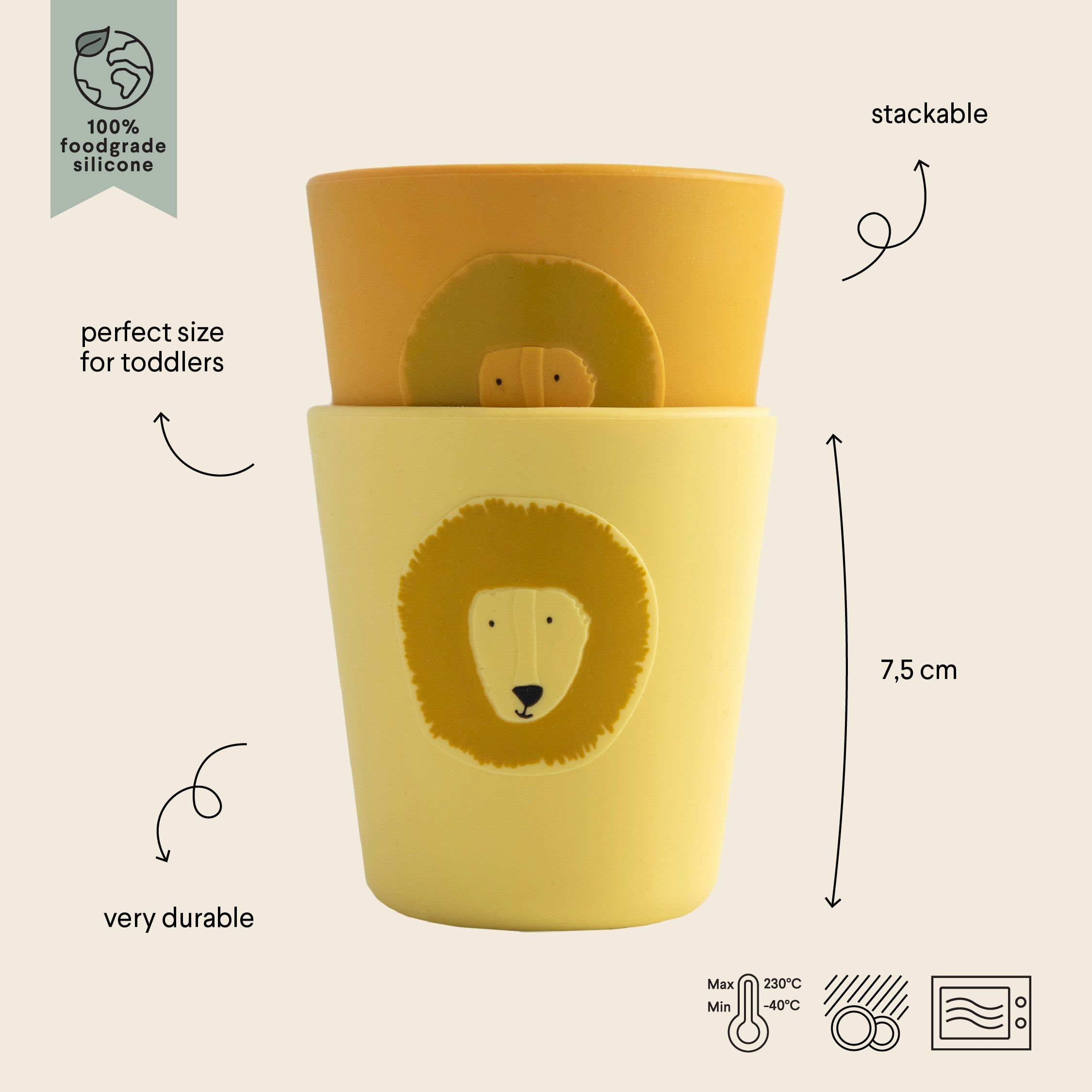 Silicone Cups, 2-Pack - Mr. Lion