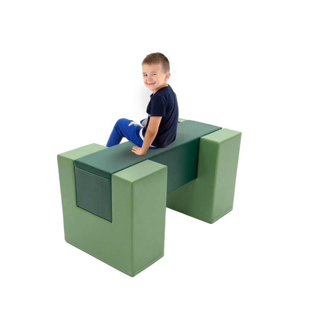 Soft Play Activity Set Balance Bridge - Green