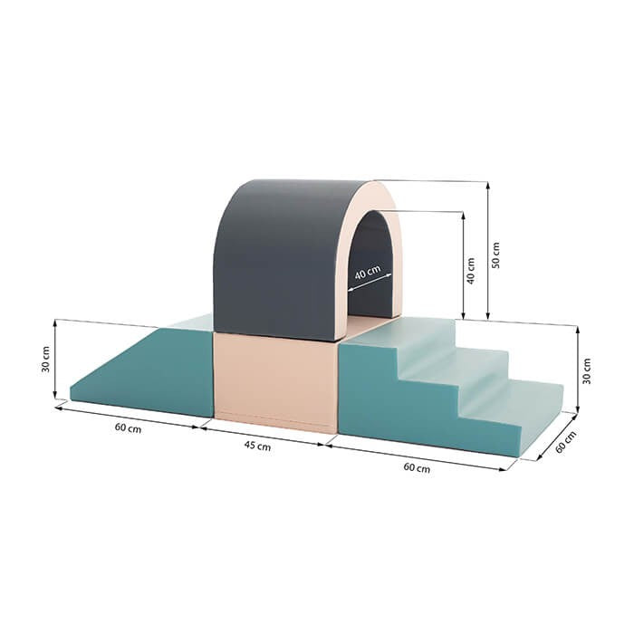 Soft Play Set Tunnel - Pastel