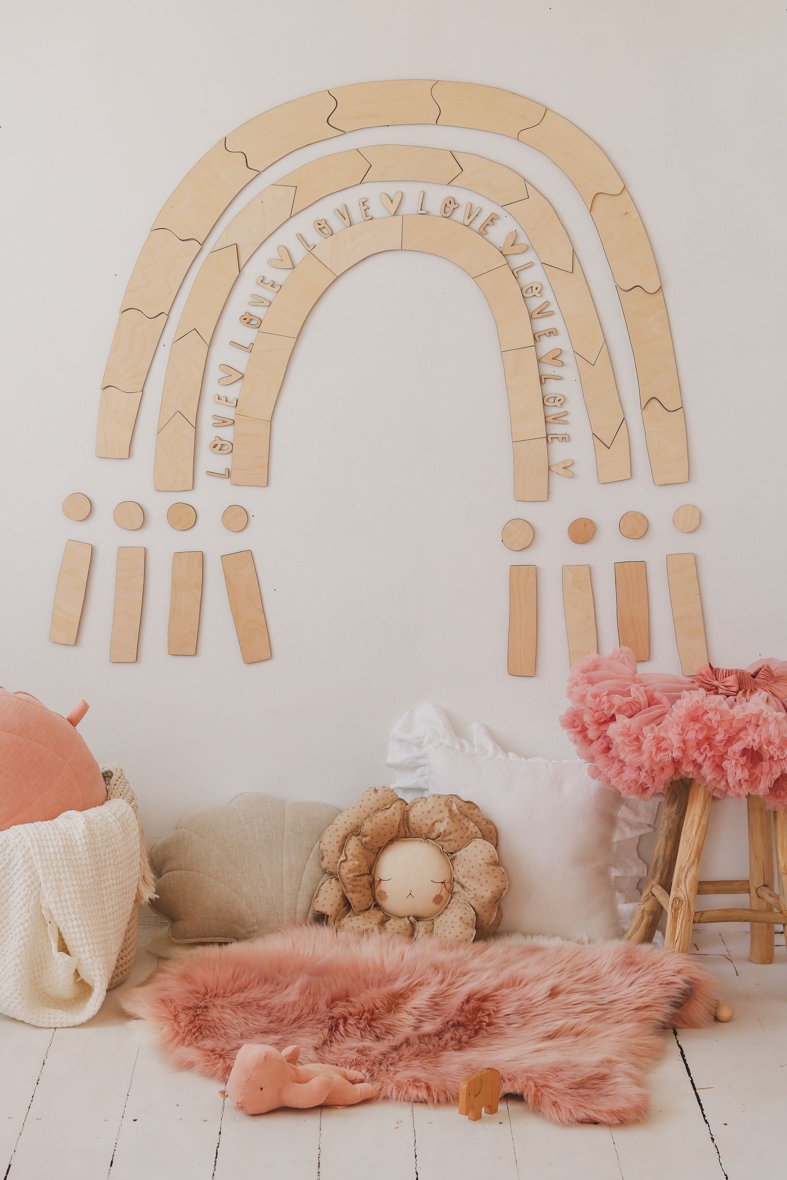 Wooden Wall Decoration - Rainbow