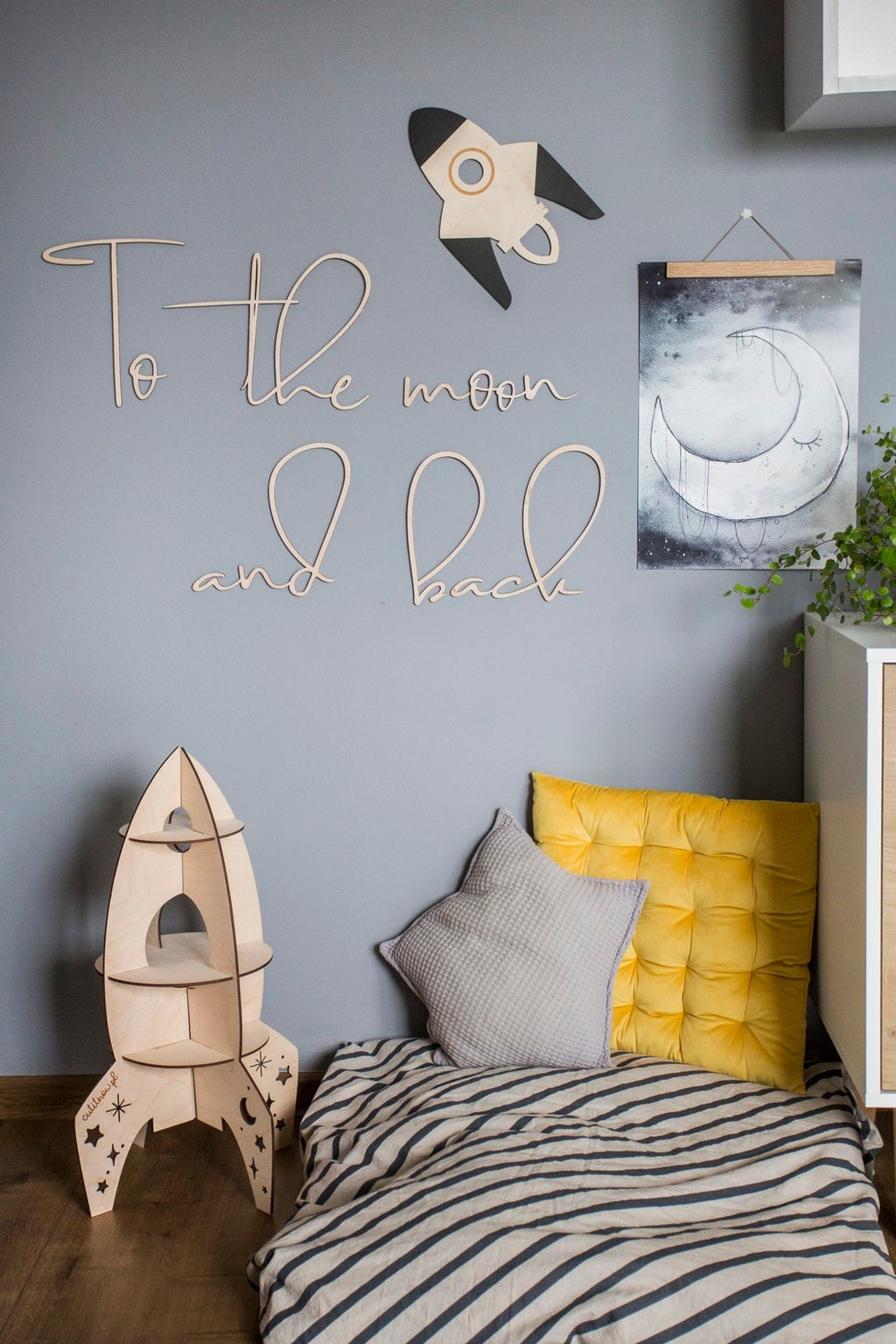 Wooden Wall Sign - To The Moon And Back
